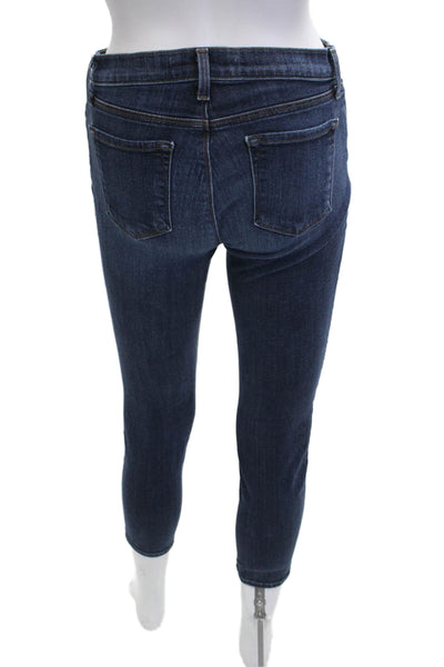 J Brand Womens Skinny Cropped Ankle Jeans Dark Blue Low Rise Size 29