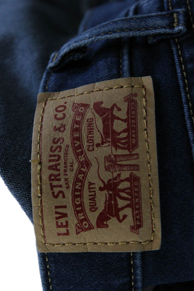 Levis Womens Ankle Skinny Jeans Dark Blue Low Rise Button Size 26