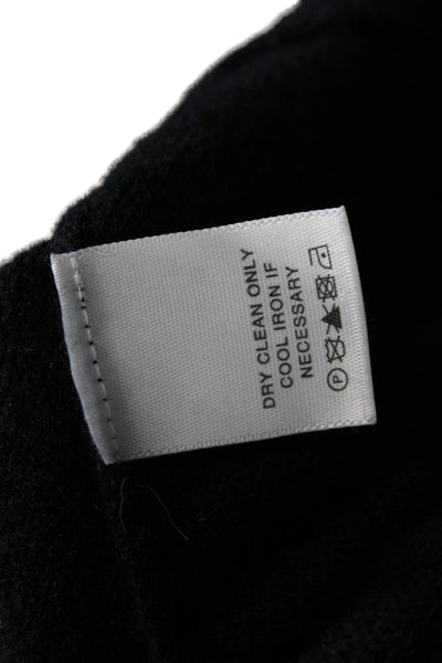 Laundry by Shelli Segal Women Black Cashmere V Neck Button Cardigan Size L