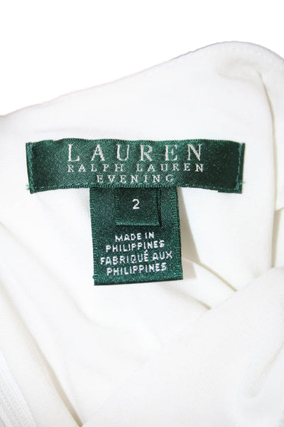Lauren Ralph Lauren Women Maxi Dress Black Long Sleeve Crew Neck Size 2