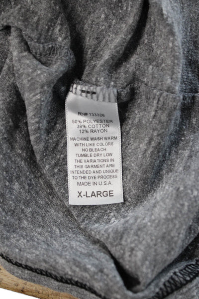 Retro Brand Women Gray Graphic Crew Neck Short Sleeve T-Shirt Size XL