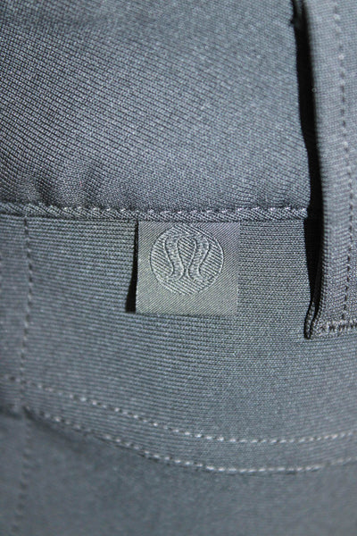 Lululemon Mens Black Ankle Cropped Pants Button Closure Size 34