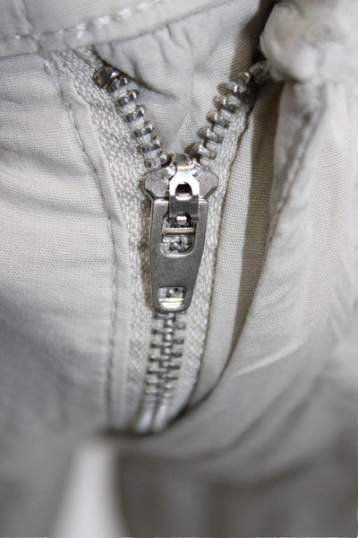 Zara Mens Beige Ankle Jogger Pants 98% Cotton 2% Elastane Button Size M