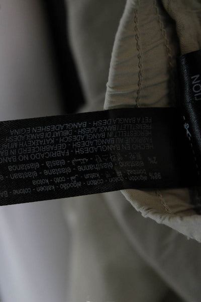 Zara Mens Beige Ankle Jogger Pants 98% Cotton 2% Elastane Button Size M