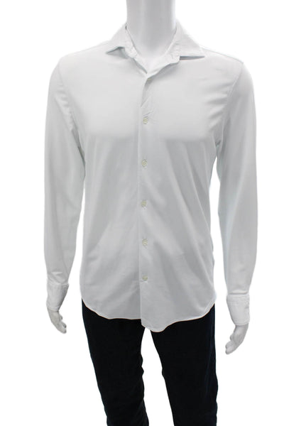 Zara Mens Collared Long Sleeve Button Down Shirt White Size M