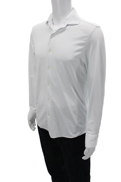Zara Mens Collared Long Sleeve Button Down Shirt White Size M