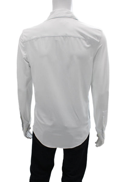 Zara Mens Collared Long Sleeve Button Down Shirt White Size M