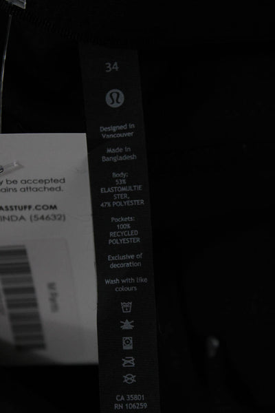 Lululemon Mens Black Ankle Cropped Wool Pants Button Size 31