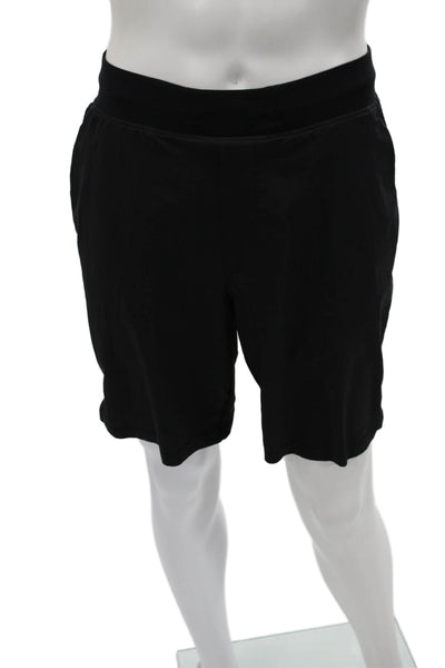 Lululemon Mens Sweat Shorts Black Nylon Blend Size S