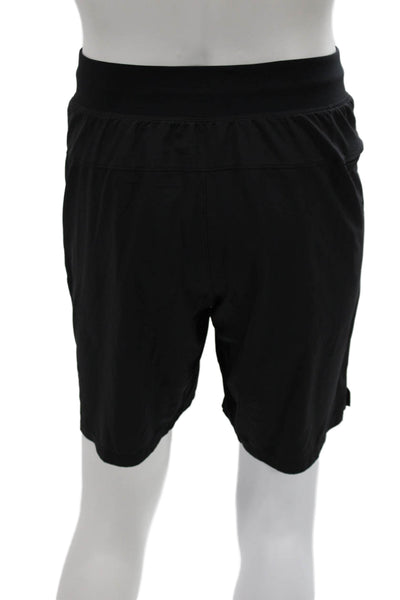 Lululemon Mens Sweat Shorts Black Nylon Blend Size S