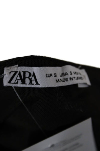 Zara Women Bodycon Sheath Long Black Dress Size S