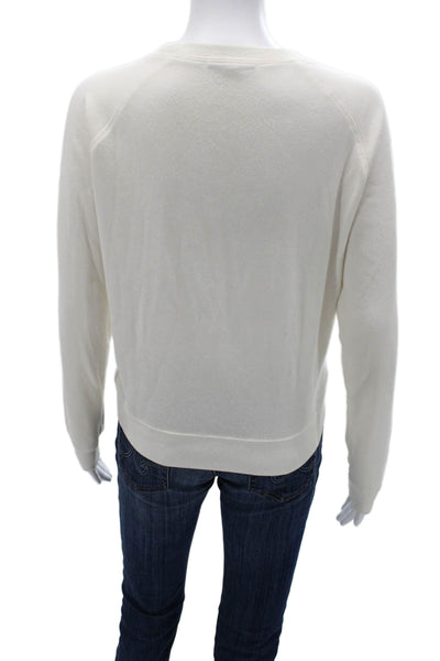Rebecca Minkoff Women Pullover Sweatshirt White Graphic Print Size M