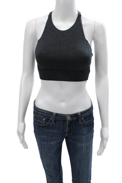 We Me Womens Gray V Neck Bra Polyester Spandex Sleeveless Size S
