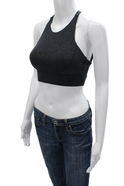 We Me Womens Gray V Neck Bra Polyester Spandex Sleeveless Size S