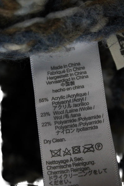 Madewell Womens Beige Striped V-Neck Button Cardigan Sweater Size S