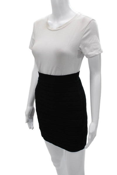 Rag & Bone Womens Bandage Mini Skirt Black Polyester Blend Size S