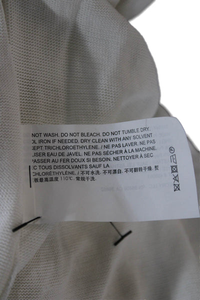 Theory Womens Maxi Skirt White Cotton Blend Knee Length Size S