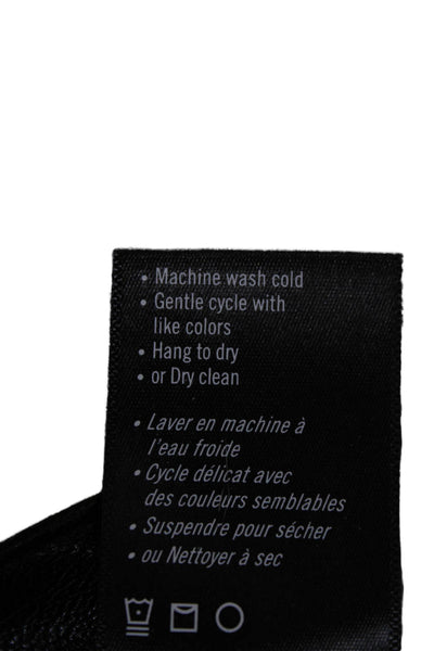 Paige Black Label Women Cropped Biker Pants Black 100% Polyurethane Size 24