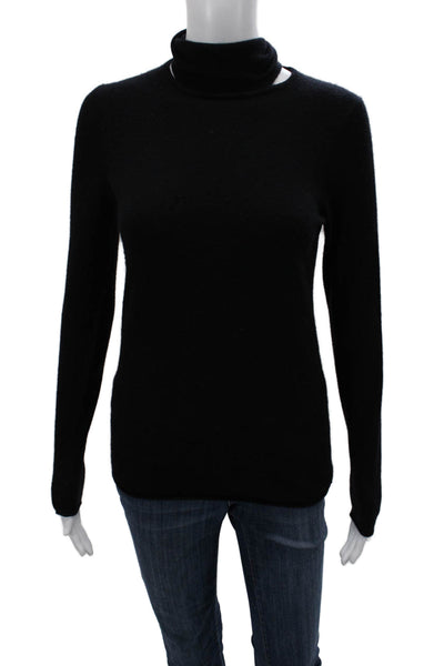 C by Bloomingdales Womens Black Cashmere Turtleneck Pullover Sweater Size XS