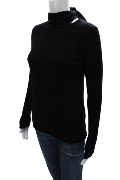 C by Bloomingdales Womens Black Cashmere Turtleneck Pullover Sweater Size XS