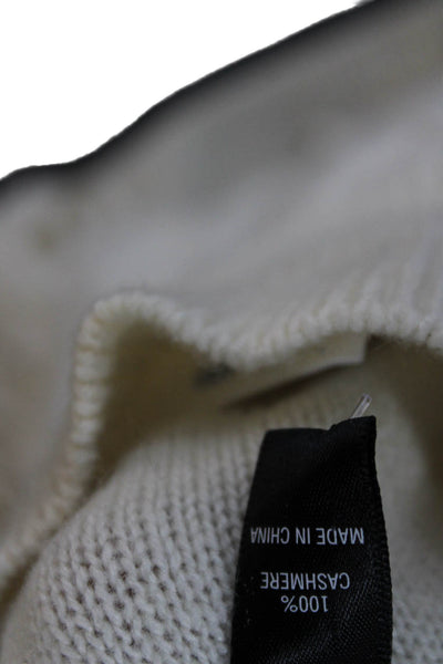 Aqua Cashmere Women Cashmere Pullover Sweater Beige Mock Neck Size XS