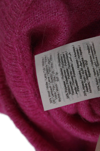 Selected Femme Women Pullover Sweater V Neck Long Sleeve Pink Size S