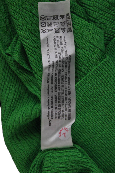 Zara Womens Sleeveless V-Neck Tunic Green Size M