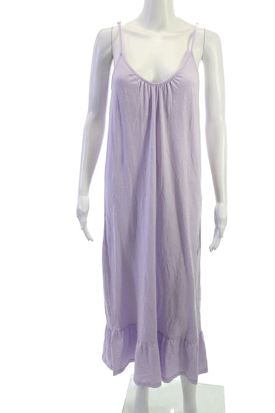 Sundry Women Maxi Slip Dress Purple Sleeveless Cotton Spandex Beach Size 0