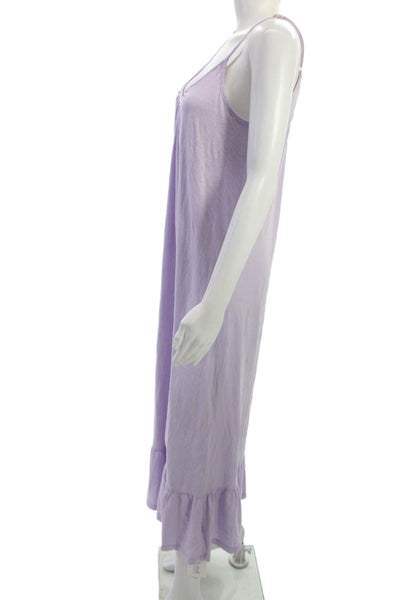 Sundry Women Maxi Slip Dress Purple Sleeveless Cotton Spandex Beach Size 0
