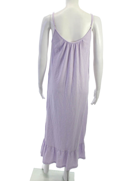 Sundry Women Maxi Slip Dress Purple Sleeveless Cotton Spandex Beach Size 0