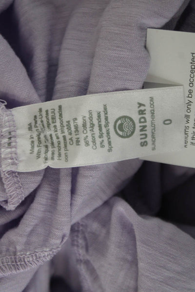 Sundry Women Maxi Slip Dress Purple Sleeveless Cotton Spandex Beach Size 0