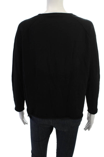 Zaket & Plover Women Basic Black Sweater 10% Silk 70% Cotton 20% Nylon Size S