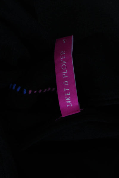 Zaket & Plover Women Basic Black Sweater 10% Silk 70% Cotton 20% Nylon Size S