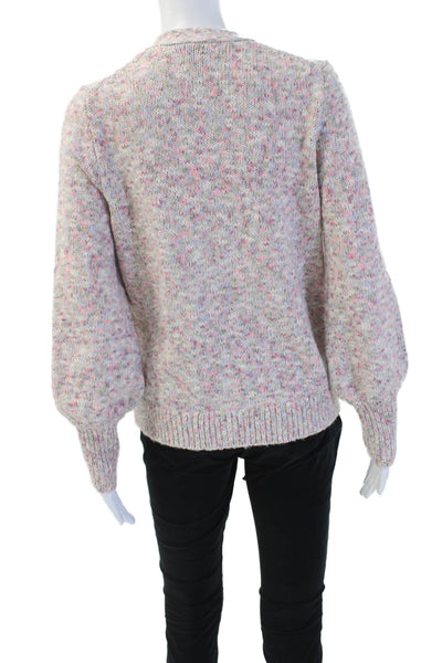 J Crew Women Cardigan Beige V Neck Button Cotton Acrylic Polyester Size S