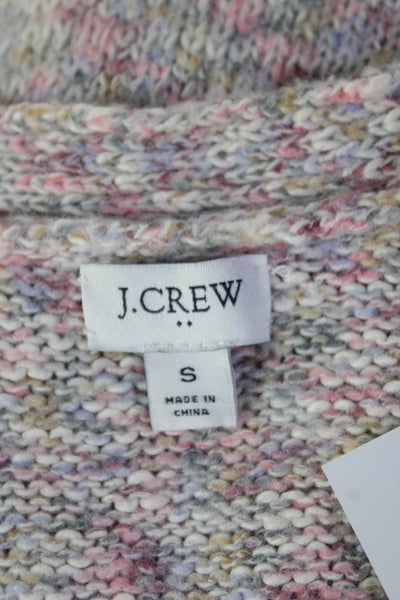 J Crew Women Cardigan Beige V Neck Button Cotton Acrylic Polyester Size S