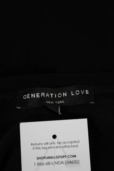 Generation Love Women Pullover Sweater Black Long Sleeve Size M
