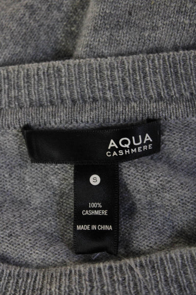 Aqua Cashmere Womens Pullover Sweater Gray Cashmere Star Graphic Size S