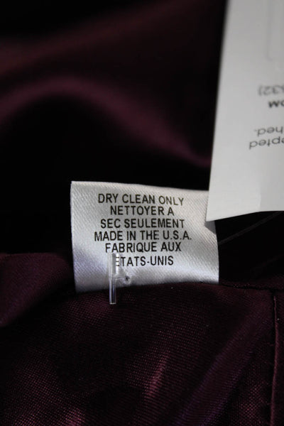 Milly Womens Blazer Purple Cotton Long Sleeve Size 8