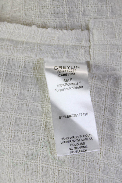 Greylin Anthropologie Womens Collared Short Sleeve Top White Basic Size S