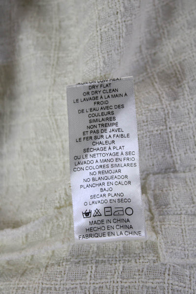 Greylin Anthropologie Womens Collared Short Sleeve Top White Basic Size S