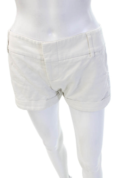 Alice + Olivia Womens Chino Shorts White Size XS