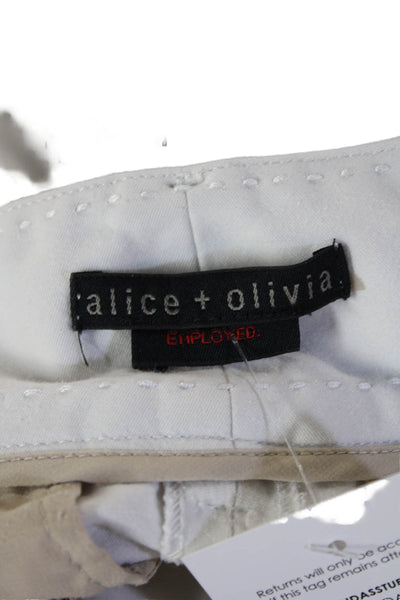 Alice + Olivia Womens Chino Shorts White Size XS