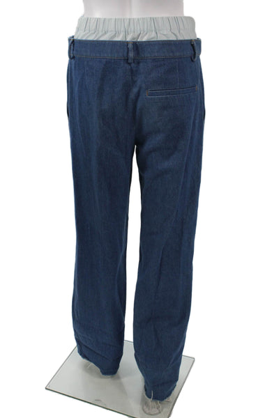 Aya Muse Womens Dark Blue High Rise Cotton Pants Size XS