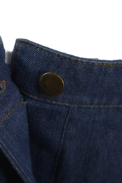 Aya Muse Womens Dark Blue High Rise Cotton Pants Size XS
