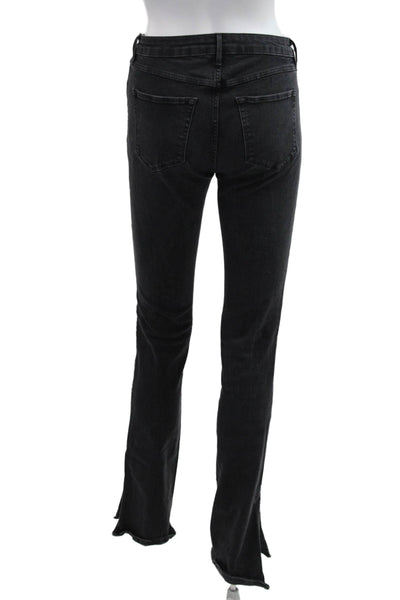 3x1 NYC Womens Black Bootcut Flared Jeans Mid Rise 32 Inseam Size 25