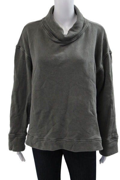 Christina Lehr Womens Dark Gray Mock Neck Pullover Sweatshirt Size One Size