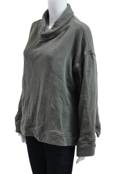 Christina Lehr Womens Dark Gray Mock Neck Pullover Sweatshirt Size One Size