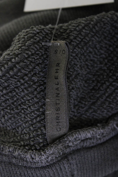 Christina Lehr Womens Dark Gray Mock Neck Pullover Sweatshirt Size One Size