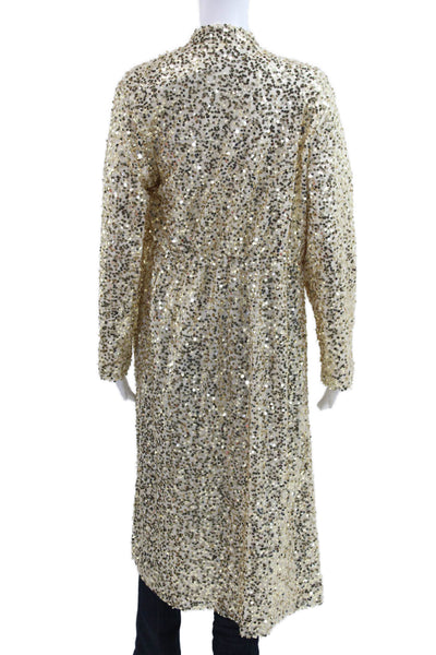 Joie Women Tunic V-Neck Animal Print Long Sleeve Beige Size XS