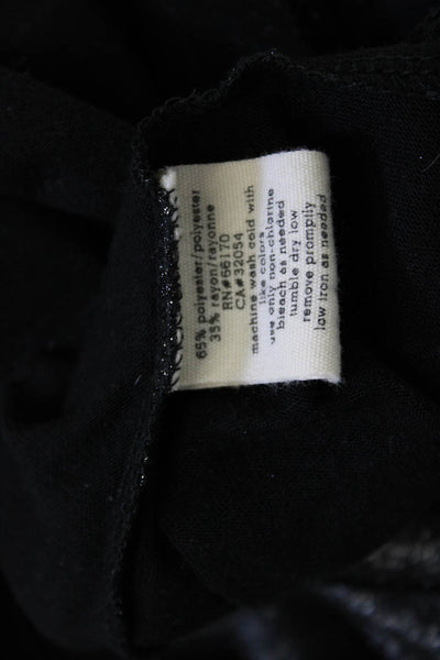 Silence And Noise Women Basic Black Sleeveless Tank Round Neck Size S